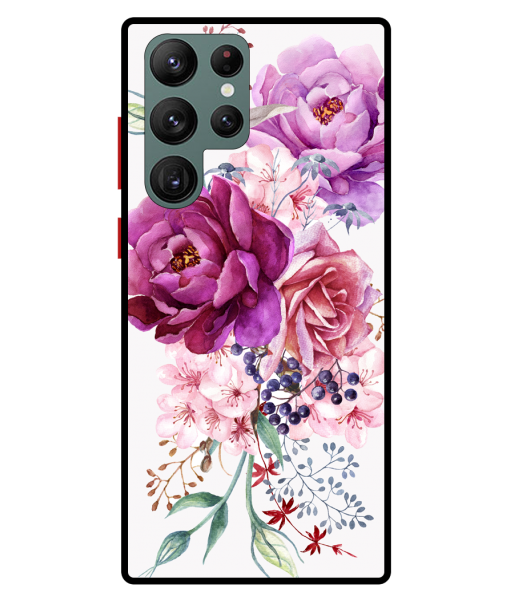 Husa Protectie AntiShock Premium, Samsung Galaxy S22 Ultra, BEAUTIFUL FLOWERS